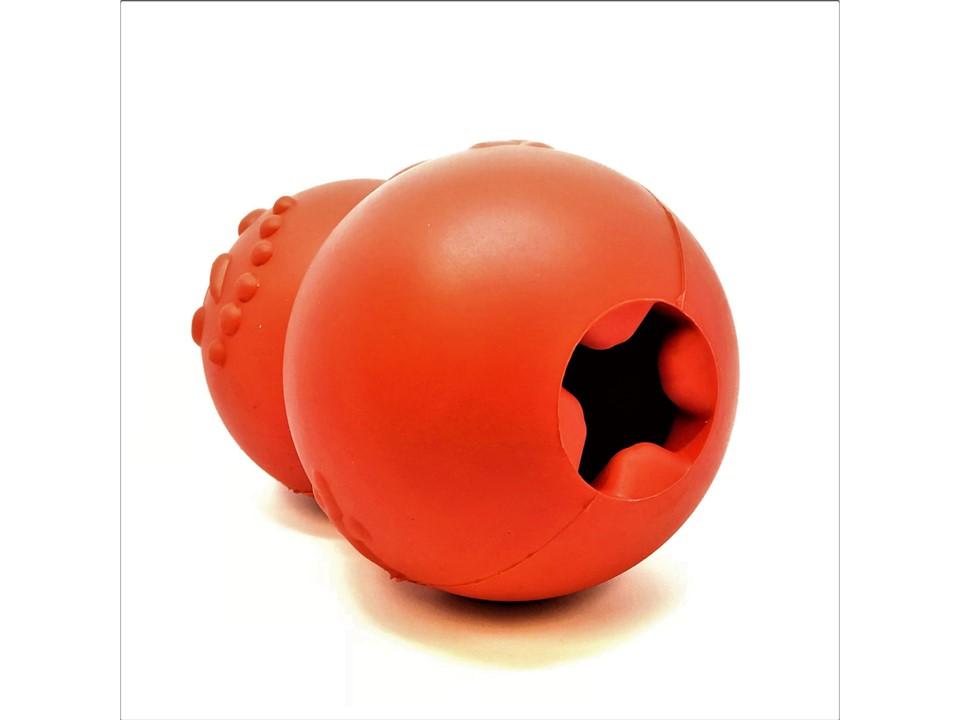 An image of SodaPup – True Dogs, LLC – MKB Snowman Treat Dispenser–Large–Red