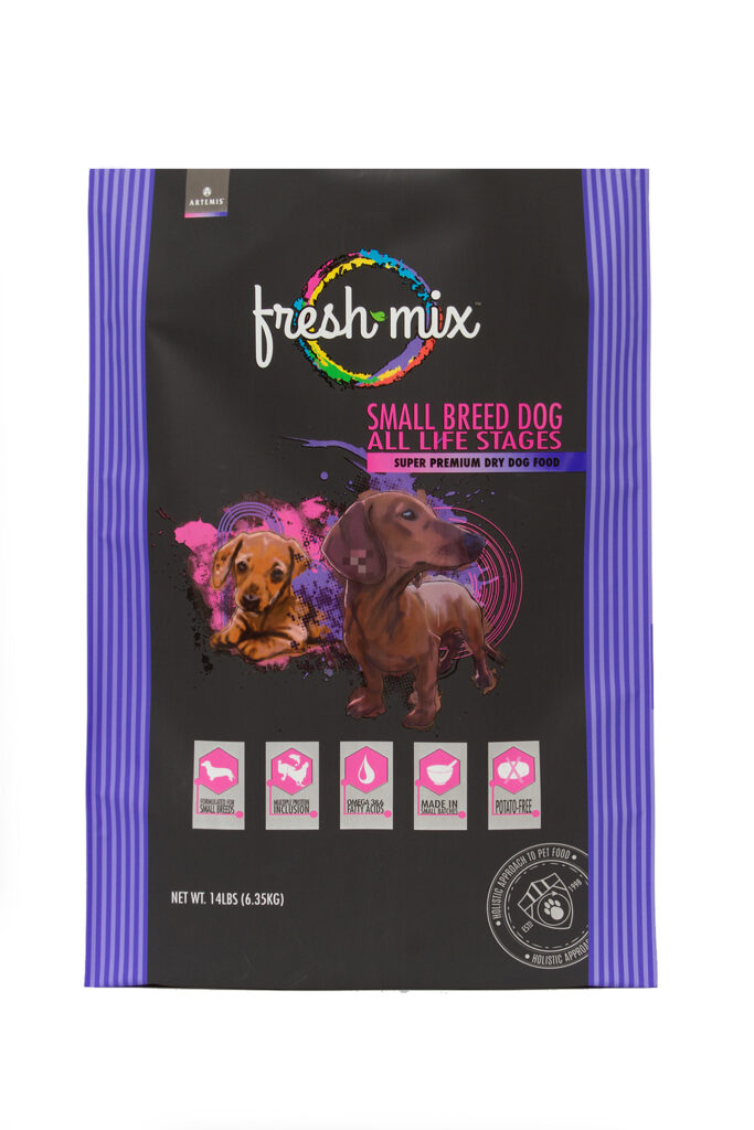 An image of Artemis Pet Food Company, Inc. – Fresh Mix – Small Breed Dog All Life Stage Dry Dog Food – 14 lb