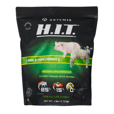 An image of Artemis Pet Food Company, Inc. - HIT - Dry Dog Lamb & Pork Medium/Large Breed Dog Formula - 6 lb