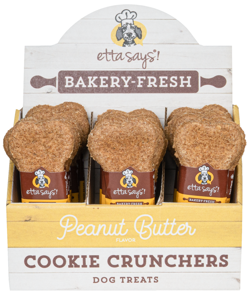 An image of Treat Planet – Etta Says! 5 Inch Peanut Butter Cookie Cruncher, 1 oz each, Box of 24