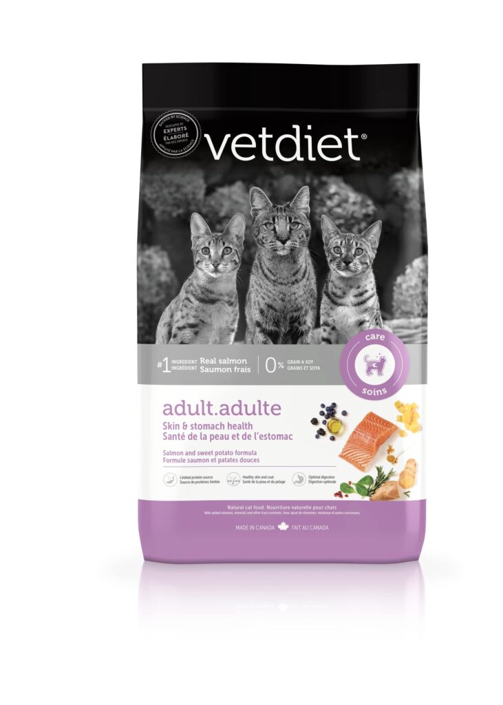 An image of Vetdiet - VETDIET ADULT CAT SKIN & STOMACH GRAIN FREE SALMON