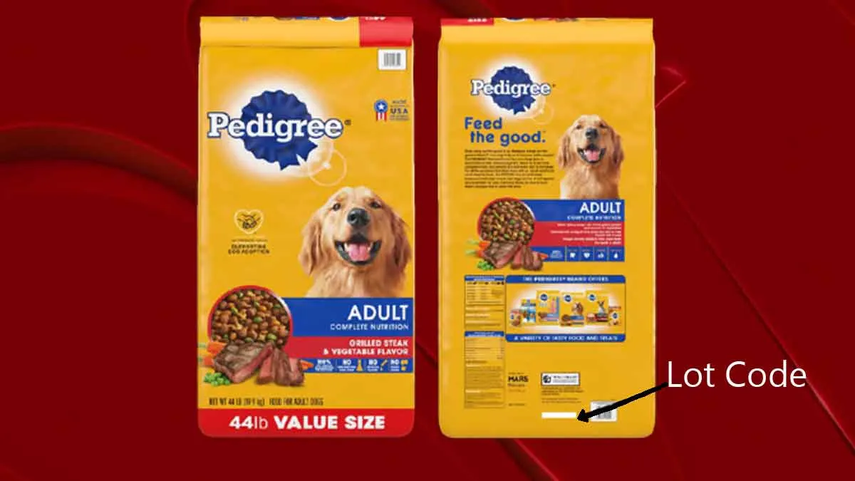 Mars Petcare US, Inc. Voluntarily Recalls 315 Bags of PEDIGREE Adult Complete Nutrition Grilled Steak & Vegetable Flavor Dry Dog Food, 44 lb. Bag Size