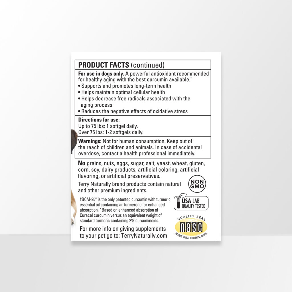 An image of Terry Naturally Animal Health, a EuroPharma brand – Curacel Curcumin