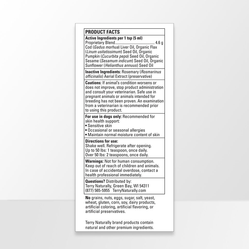 An image of Terry Naturally Animal Health, a EuroPharma brand – Omega Skincare