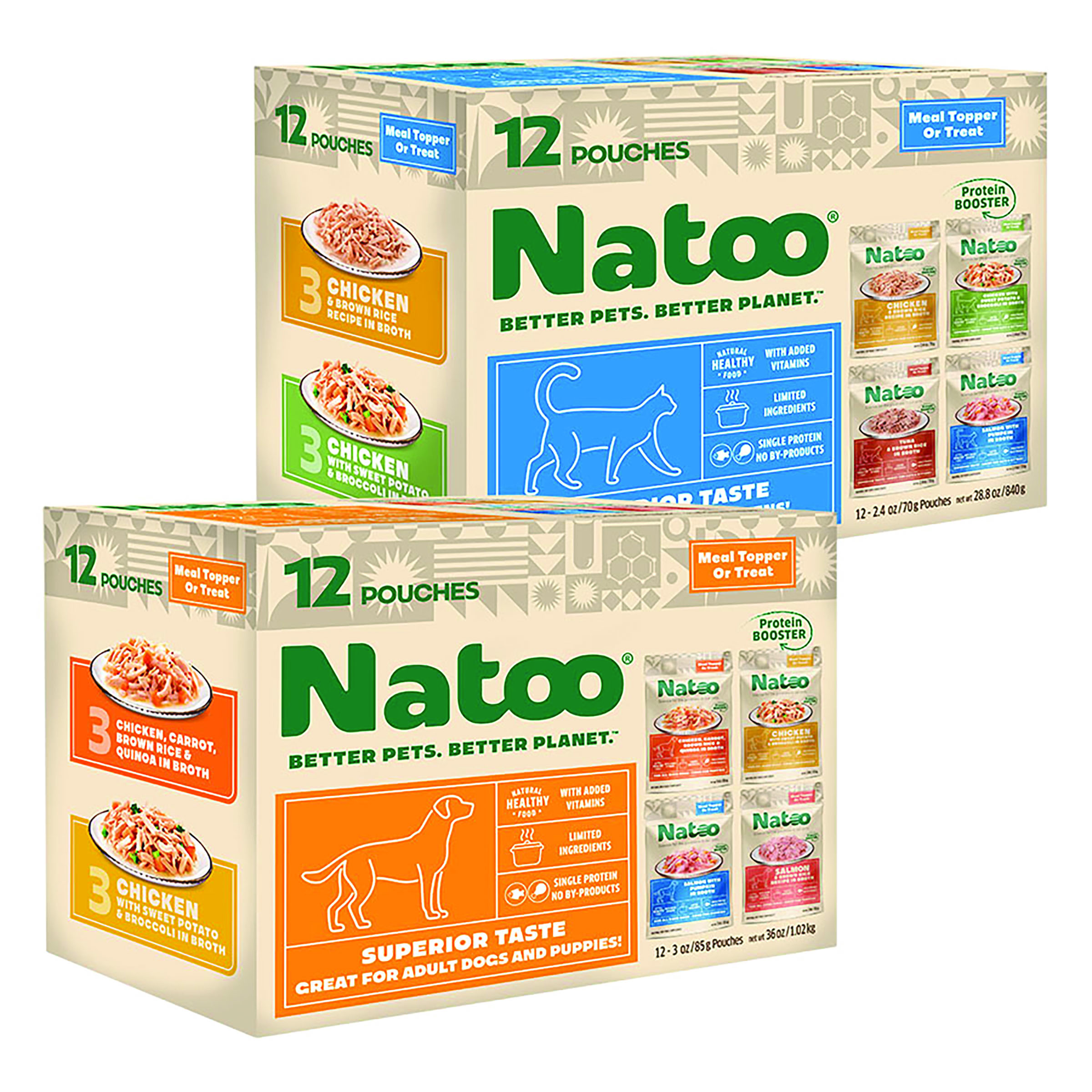 Natoo Launches New Dog and Cat Meal Topper Variety Packs