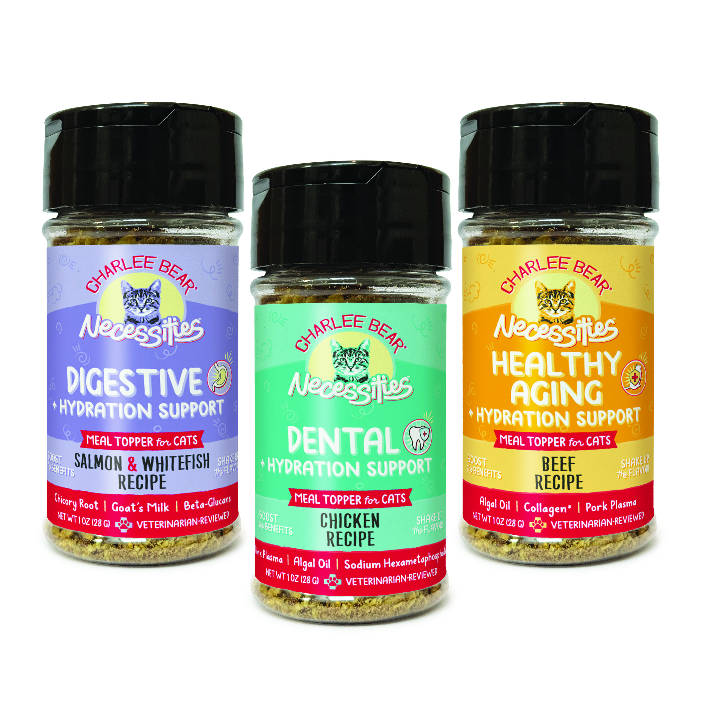 Charlee Brings Functional Mealtime Nutrition to Cats with New Necessities™ Toppers